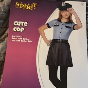 Spirit Cute Cop Kids Costume - Light Blue and Black